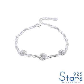 【925 STARS】純銀925優雅縷空花朵造型手鍊 造型手鍊 (2款任選) 