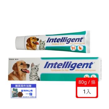 Intelligent因特力淨-寵物酵素牙膏 80g(2H01)(下標2件+贈送泰國寵物喝水神仙磚)