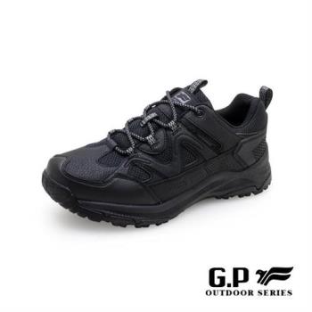 G.P 男款低筒防水登山休閒鞋 P7762M-10 黑色(SIZE:39-44 共二色) GP