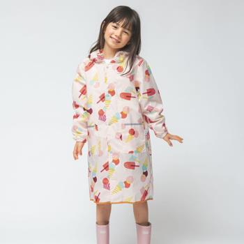 日本Wpc. 冰淇淋派對M 空氣感兒童雨衣/防水外套 附收納袋(95-120cm)