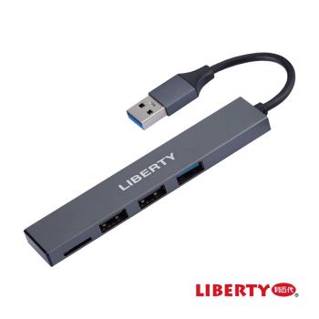 利百代LIBERTY  LY-301A複合式USB 3.0集線器 讀卡機(USB擴充器 TF/microSD讀卡 即插即用)