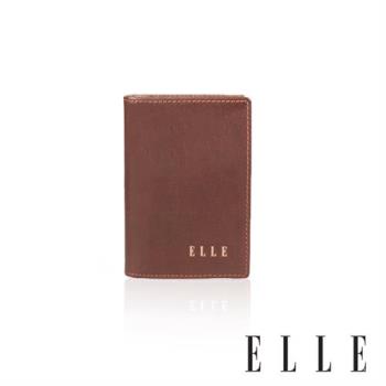 【ELLE HOMME】ELLE 2卡1窗格 名片夾/卡片夾(淺咖啡色)