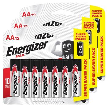【Energizer 勁量】10倍電量MAX鹼性3號AA電池36入吊卡裝(1.5V長效鹼性電池LR6)