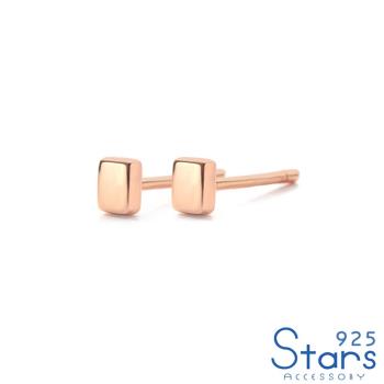【925 STARS】純銀925幾何素銀立體方塊造型耳釘 造型耳釘(2款任選) 
