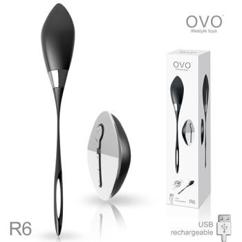 德國OVO R6 安娜 7段變頻 多功能 陰蒂刺激無線遙控跳蛋 充電式 黑