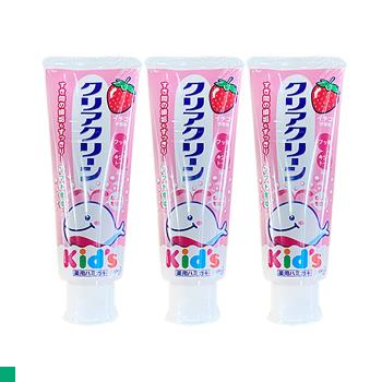 日本 kao兒童牙膏 水果口味 70g (草莓) 3入組