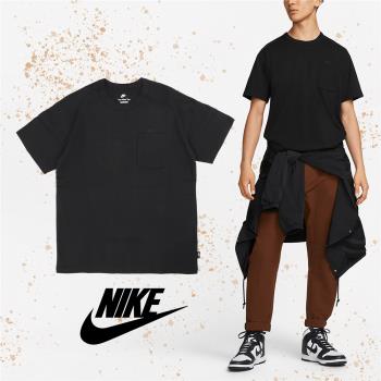 Nike 短袖上衣 NSW Premium Essentials Tee 男鞋 黑 短T 寬鬆 休閒 重磅 DQ9296-010 [ACS 跨運動]