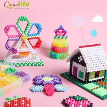 Conalife 多彩童年益智串珠配件15色手作套裝組 (2組)