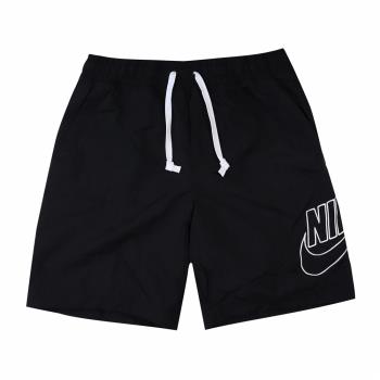 Nike 短褲 Alumni Woven Shorts 男款 NSW 運動休閒 膝上 口袋 大Logo 黑 DB3811-010