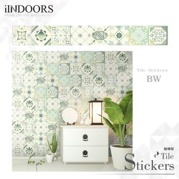 【iINDOORS】復古西班牙花磚貼 磁磚貼 - BW款二入