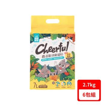 LitoMON怪獸部落-費洛蒙快樂貓砂 1.5mm 極細 7L/2.7kg 條型豆腐砂 x 6包組