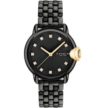 COACH 輕奢時尚晶鑽腕錶/黑/32mm/CO14503821