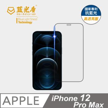 【藍光盾】iPhone 12 Pro Max 抗藍光高透亮面 9H超鋼化玻璃保護貼