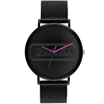 COACH 炫彩時尚米蘭帶紳士腕錶/黑/41mm/CO14602591