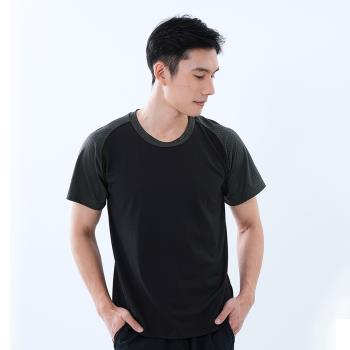 【遊遍天下】MIT台灣製男款吸濕排汗涼感抗UV機能圓領衫 GS2004 黑深灰