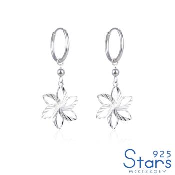 【925 STARS】純銀925素銀車花縷空花朵造型耳環 造型耳環 