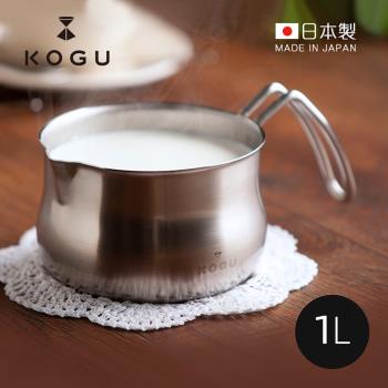 日本下村KOGU 日製18-8不鏽鋼牛奶鍋(附刻度)-1L