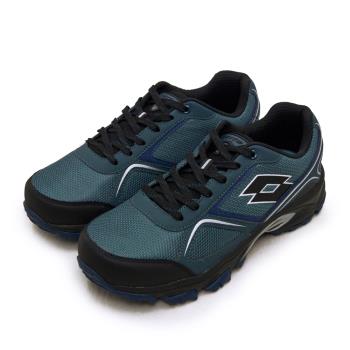 【LOTTO】男 專業防潑水郊山越野跑鞋 CROSS RUN 跨越叢林系列 (藍黑 6196)