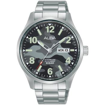ALBA 雅柏 運動迷彩時尚腕錶/銀/42mm (Y676-X039D/AL4275X1)