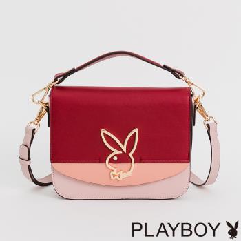 PLAYBOY -  翻蓋斜背包 Bunny系列 - 紅色