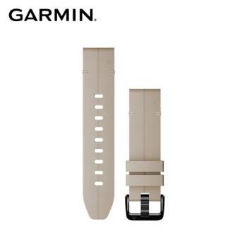 【GARMIN】 QuickFit 20mm Band, 石灰色皮革錶帶暨黑色錶扣