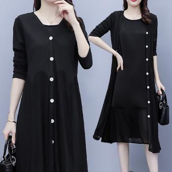 麗質達人 - 018黑色二件式洋裝