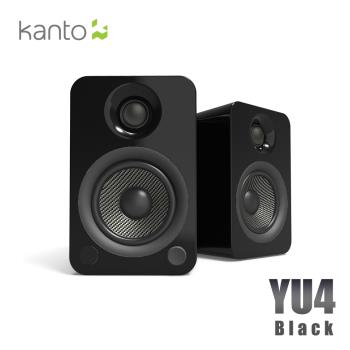 Kanto YU4 藍牙立體聲書架喇叭-(黑色亮面款)