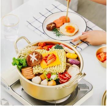 韓國 金色銅製泡麵鍋/方便麵鍋(含鍋蓋)16cm_PA19