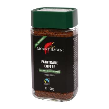 【Mount Hagen】德國進口 公平貿易低咖啡因即溶咖啡粉2罐優惠組(100g/罐 x 2)