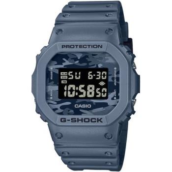 CASIO 卡西歐 G-SHOCK 城市迷彩 計時電子錶-藍 (DW-5600CA-2)
