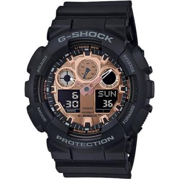 CASIO 卡西歐 G-SHOCK 重機玫瑰金手錶 (GA-100MMC-1A)