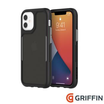 Griffin iPhone 12 mini (5.4吋) Survivor Endurance 軍規抗菌霧透防摔殼-黑色/霧透黑背蓋