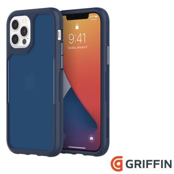 Griffin iPhone 12/12 Pro (6.1吋) Survivor Endurance 軍規抗菌霧透防摔殼-海軍藍/霧透藍背蓋