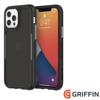 Griffin iPhone 12/12 Pro (6.1吋) Survivor Endurance 軍規抗菌霧透防摔殼-黑色/霧透黑背蓋