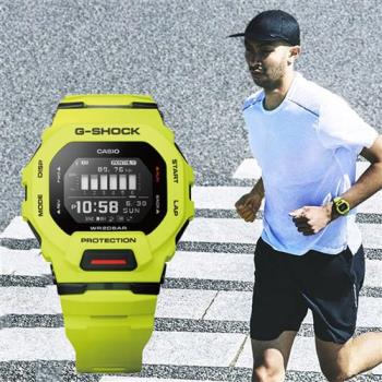 CASIO 卡西歐 G-SHOCK 纖薄運動系藍芽計時手錶-萊姆綠 (GBD-200-9)