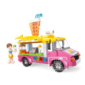COGO積木 沙灘女孩系列 行動冰淇淋車-4554