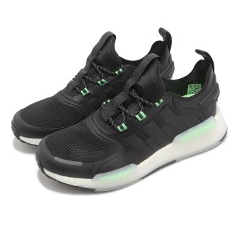 adidas 慢跑鞋 NMD_V3 男鞋 黑 綠 Boost 緩震 反光 運動鞋 三葉草 愛迪達 GX2084