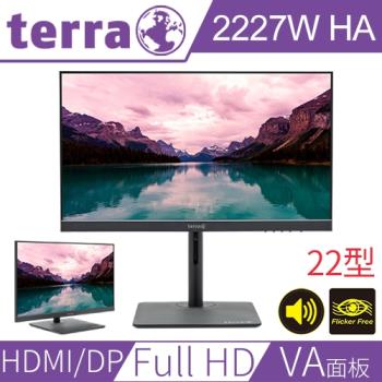 Terra沃特曼  2227W HA 22型 VA面板 FHD不閃屏抗藍光螢幕