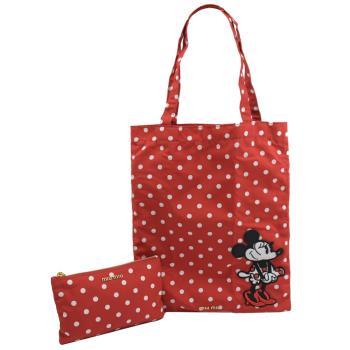MIU MIU 5RM010 迪士尼聯名米妮摺疊收納帆布購物袋.紅