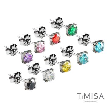 【TiMISA】純淨 純鈦耳針一對 (9色)