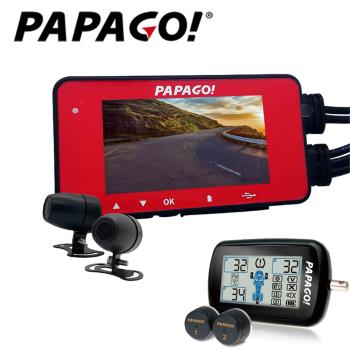 PAPAGO! GoSafe 486C TS秒錄機車紀錄器+M10E 機車胎壓(行車胎壓組)