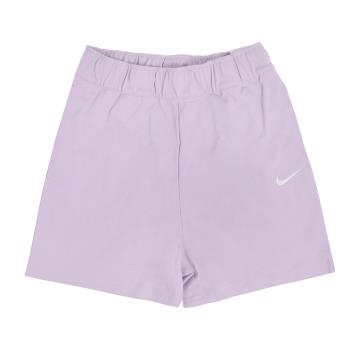 Nike 短褲 NSW JRSY Shorts 女款 紫粉 休閒 小Logo 重磅 褲子 DM6729-530