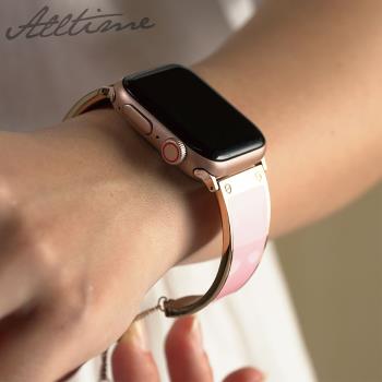 【ALL TIME 完全計時】手鐲珠鏈C型鋼錶帶 Apple watch通用錶帶