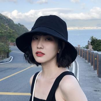 【Emi艾迷】韓國夏日清新百搭漁夫帽 大帽沿 遮陽