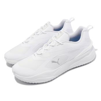 Puma 高爾夫球鞋 GS-Fast 男鞋 白 經典 防水鞋面 無鞋釘 支撐 穩定 運動鞋 37635705