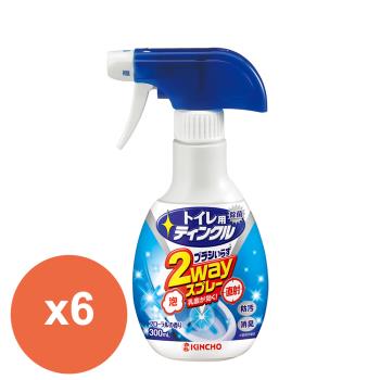 日本KINCHO金鳥馬桶強效清潔-兩用噴劑300mlx6瓶