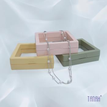【TANAH】復古時尚 金屬細鍊 珍珠款 項鍊(B016)
