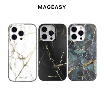 MAGEASY iPhone 14 Pro Max 6.7吋 Marble 大理石紋防摔手機殼