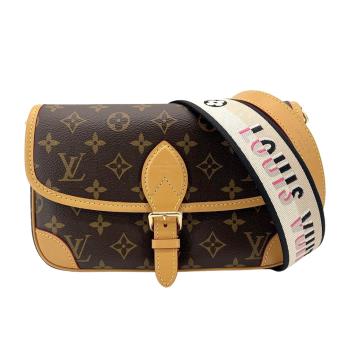 Louis Vuitton Diane 帆布印花肩背/斜背二用包(M45985-咖)
