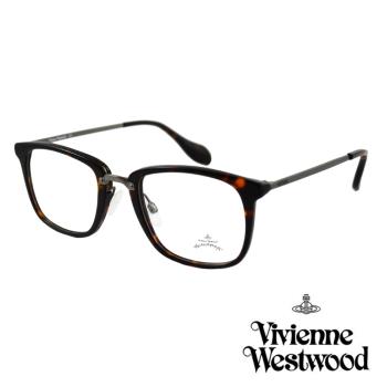 【Vivienne Westwood】英國Anglomania英倫簡約方框光學眼鏡(玳瑁 AN343M02)